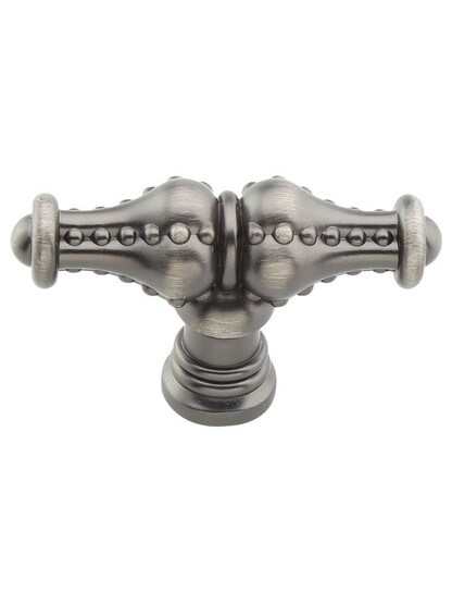 Prestige 2 1/4 inch Beaded Cabinet Knob in Brushed Pewter.